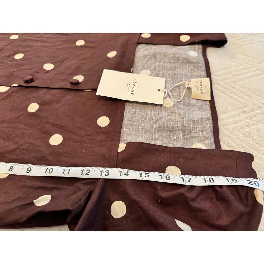 La Maille Sezane Lorenza Blouse in Polka Dots Print Size 40 / US 10 / L NWT✨ - Picture 11 of 14